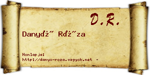 Danyó Róza névjegykártya